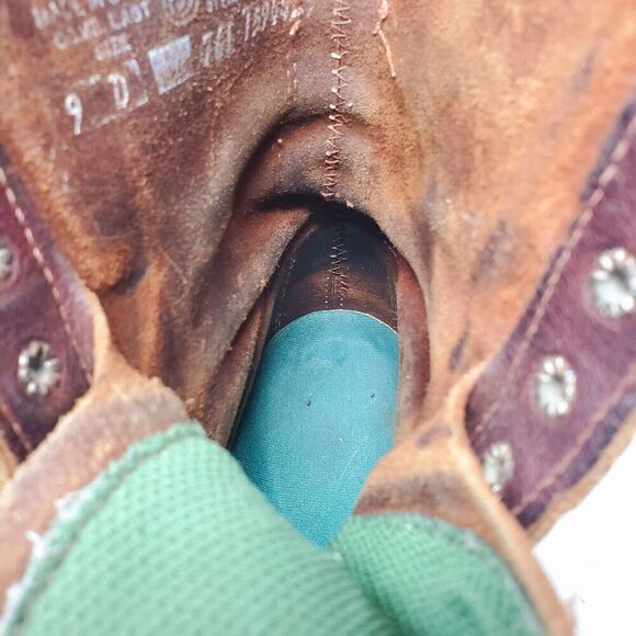 Justin Boots Mens 9 D Brown‎ Leather Conductor Briar 8 Comfort Packer Work Shoes - Picture 14 of 15